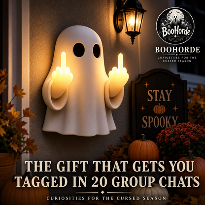 Halloween Ghost Middle Finger Glow Night Light