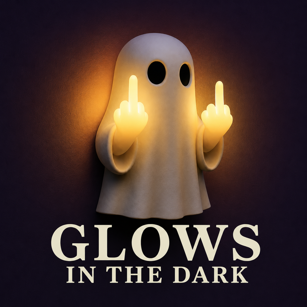 Halloween Ghost Middle Finger Glow Night Light